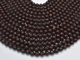 Jade Beads, Coffee, 8mm Faceted Round, 14.5 Inch-Gems: Round & Faceted-BeadBeyond