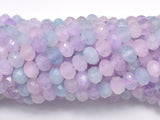 Aquamarine, Lavender Amethyst (Lavender Jade), Rose Quartz, 4x6mm Faceted Rondelle,-Gems:Assorted Shape-BeadBeyond