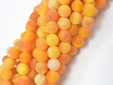 Matte Agate- Orange, 8mm (7.8mm) Round Beads-Gems: Round & Faceted-BeadBeyond