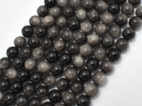 Silver Obsidian Beads, 8mm (8.4mm)-Gems: Round & Faceted-BeadBeyond