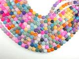 Frosted Matte Agate - Multi Color, 10 mm Round Beads-Agate: Round & Faceted-BeadBeyond
