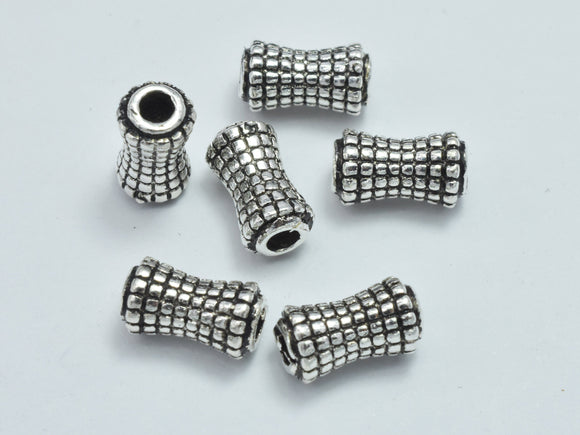 2pcs 925 Sterling Silver Beads-Antique Silver, 5x8.8mm, Bamboo Tube Beads, Big Hole Beads, Spacer Beads-BeadBeyond