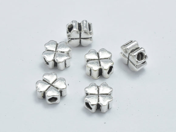 4pcs 925 Sterling Silver Beads-Antique Silver, Flower, 5x5mm-Metal Findings & Charms-BeadBeyond
