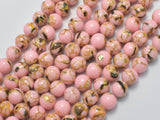 Shell Howlite-Pink, 8mm (8.4mm)-Gems: Round & Faceted-BeadBeyond