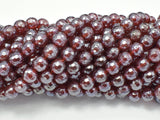 Mystic Coated Carnelian Beads, 8mm Faceted Round Beads, AB Coated-Gems: Round & Faceted-BeadBeyond