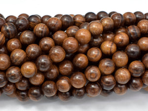 Black Rosewood Beads, 8mm Round Beads, 33 Inch-Wood-BeadBeyond