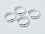 4pcs 925 Sterling Silver Circle Bead Frames, 8.8mm-Metal Findings & Charms-BeadBeyond