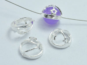 4pcs 925 Sterling Silver Bead Caps, 10mm Bead Caps, Inner 8.2mm, For 8mm Beads-BeadBeyond