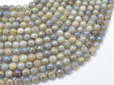 Mystic Coated Labradorite, 6mm Faceted Round, AB Coated-BeadBeyond