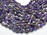Amethyst, Approx 12 x (12-18) mm Faceted Nugget Beads-Gems: Nugget,Chips,Drop-BeadBeyond