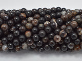 Brown Fire Agate, 6mm (6.3mm)-Agate: Round & Faceted-BeadBeyond