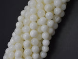 White Mother of Pearl Beads, MOP, 8mm (8.3mm) Round-Gems: Round & Faceted-BeadBeyond