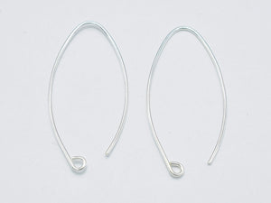 4pcs 925 Sterling Silver Arc Earwire, 20gauge Earring Hook-Metal Findings & Charms-BeadBeyond