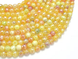 Mystic Coated Fire Agate- Yellow, 6mm, Faceted-BeadBeyond