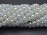 Mystic Coated Agate-White, 6mm Faceted Round-Agate: Round & Faceted-BeadBeyond