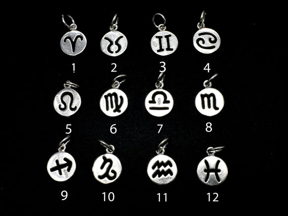 925 Sterling Silver Astrology Sign Charms-Metal Findings & Charms-BeadBeyond