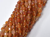 Carnelian Beads, 6mm Faceted Prism Double Point Cut-Gems: Round & Faceted-BeadBeyond