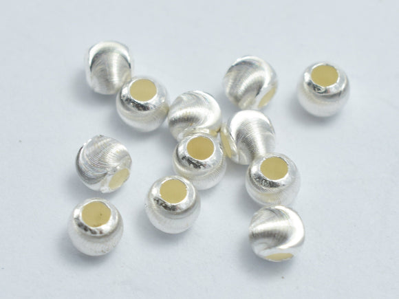 20pcs Cat's Eye 925 Sterling Silver Beads, 3mm Round Beads-BeadBeyond