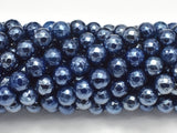 Mystic Coated Blue Agate, 8mm Faceted Round, AB Coated-Agate: Round & Faceted-BeadBeyond