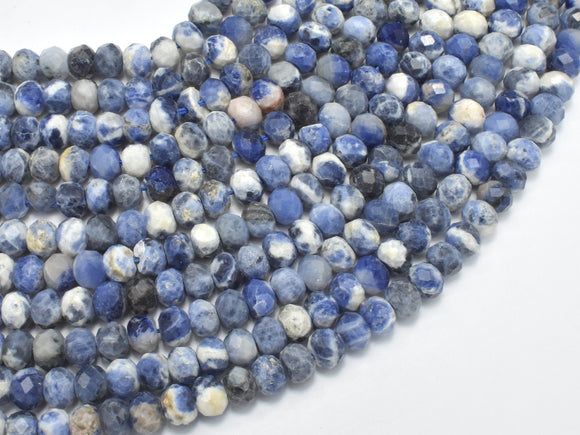 Sodalite Beads, 4x6mm Faceted Rondelle-Gems:Assorted Shape-BeadBeyond