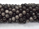 Silver Obsidian Beads, 8mm (8.4mm)-Gems: Round & Faceted-BeadBeyond