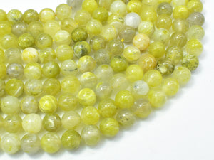 Lemon Matrix Quartz Beads, 8mm (8.4mm) Round-Gems: Round & Faceted-BeadBeyond