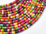 Howlite, Multicolored, Heishi, 2x4 mm, 15.5 Inch-BeadBeyond
