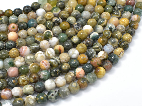 Ocean Jasper Beads, 6mm (6.2mm) Round Beads-Gems: Round & Faceted-BeadBeyond