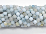 Matte Aquamarine Beads, 6mm (6.5mm) Round-BeadBeyond