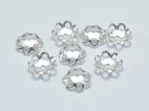 50pcs 5mm 925 Sterling Silver Bead Caps, 5mm Flower Bead Caps-Metal Findings & Charms-BeadBeyond
