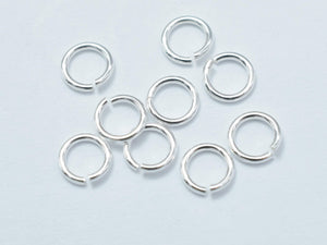 50pcs 925 Sterling Silver Open Jump Ring, 4mm-Metal Findings & Charms-BeadBeyond