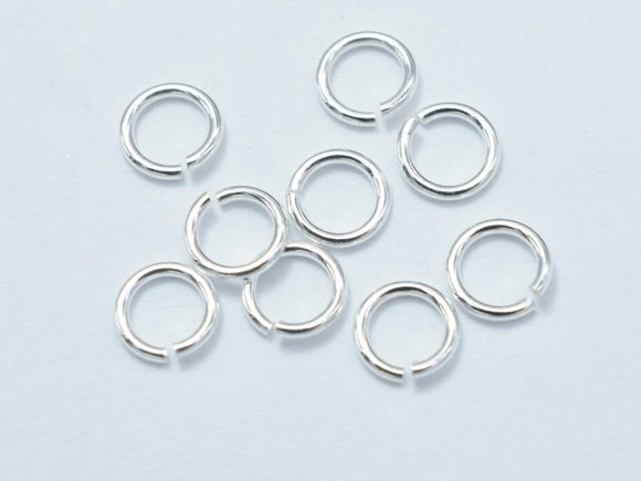 50pcs 925 Sterling Silver Open Jump Ring, 4mm-Metal Findings & Charms-BeadBeyond