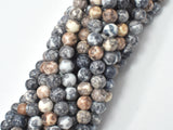 Rain Flower Stone, Gray & Brown, 6mm (6.5mm)-Gems: Round & Faceted-BeadBeyond
