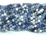 Matte Sodalite Beads, 4mm (4.5mm) Round Beads-Gems: Round & Faceted-BeadBeyond