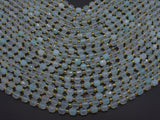 Blue Chalcedony Agate Beads, 6mm Faceted Prism Double Point Cut-Gems: Round & Faceted-BeadBeyond