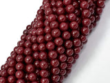 Jade Beads-Red, 6mm (6.4mm) Round Beads-Gems: Round & Faceted-BeadBeyond