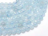 Genuine Aquamarine Beads, 8mm Round Beads-BeadBeyond