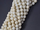 Ivory Jade Beads, 8mm (8.3mm)-Gems: Round & Faceted-BeadBeyond