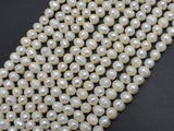 Fresh Water Pearl Beads-White Approx. 5.5-6.5mm Potato-BeadBeyond