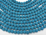 Blue Lava Beads, 8mm (8.6mm) Round Beads-Gems: Round & Faceted-BeadBeyond