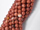 Red Jasper Beads, Round, 6mm-Gems: Round & Faceted-BeadBeyond