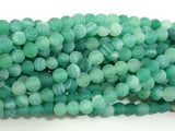 Matte Dragon Vein Agate - Green, 4mm Round Beads, 14 Inch-Agate: Round & Faceted-BeadBeyond
