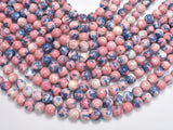 Rain Flower Stone, Pink, Gray, 8mm Round Beads-Gems: Round & Faceted-BeadBeyond