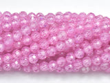 Cubic Zirconia - Pink, CZ beads, 4mm, Faceted-BeadBeyond