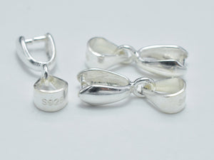 4pcs 925 Sterling Silver Pinch Bails, Ice Pick Pinch Bails-Metal Findings & Charms-BeadBeyond