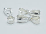 4pcs 925 Sterling Silver Pinch Bails, Ice Pick Pinch Bails-Metal Findings & Charms-BeadBeyond