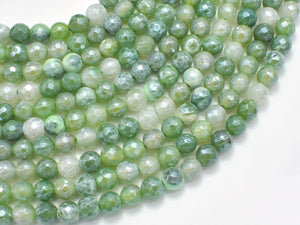 Mystic Coated Fire Agate- Green, 6mm Faceted-BeadBeyond