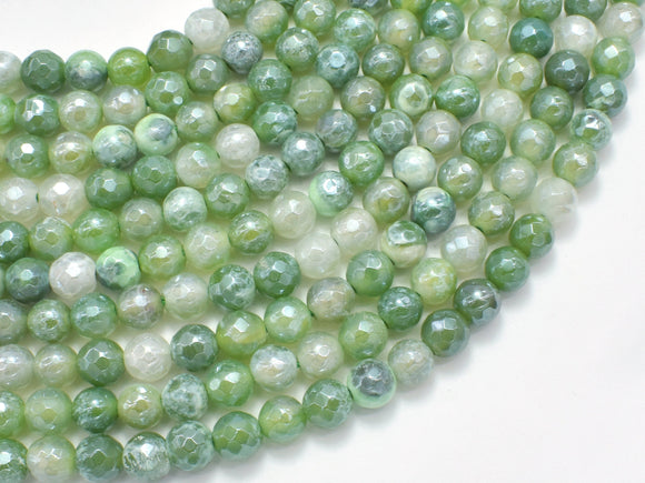 Mystic Coated Fire Agate- Green, 6mm Faceted-BeadBeyond