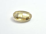 Crystal Glass 23x32mm Faceted Oval Pendant, Yellow, 1piece-BeadBeyond
