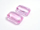 Crystal Glass 18x26mm Faceted Rectangle Beads, Pink, 2pieces-BeadBeyond